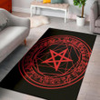 Cool Magic Pentagram Symbol Pattern Background Print Area Rug
