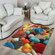 Colorful Yummy Gummy Pattern Background Print Area Rug