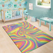 Cute Pastel Rave Pattern Background Print Area Rug
