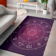 Cute Geometric Zodiac Calendar Pattern Background Print Area Rug