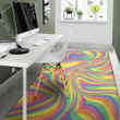 Cute Pastel Rave Pattern Background Print Area Rug