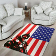 Cool Military American Flag Pattern Background Print Area Rug