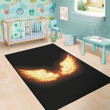 Cool Flame Wing Pattern Background Print Area Rug
