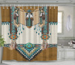 Brown Pattern Breastplate Native American Printed Shower Curtain