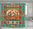 Kokopelli Myth Native American Shower Curtain Bathroom Curtain Home Decor Style Mat 3 Pieces Contour Rug