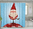 Santa Claus Shower Curtains Coloured Modern Design For Bathroom Home Decor