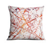 Red And Orange Ink Splatter Marble Cushion Cover
