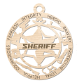 Sheriff Two Layered Circle Ornament Decor Gift