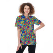 Valentine Heart Hippie Trippy Women's Polo Shirt Gift For Women