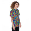 Valentine Heart Hippie Trippy Women's Polo Shirt Gift For Women