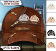Rabit Zipper Brown Background Custom Name 3D Printed Classic Baseball Cap