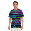 Neon Indian Aztec Doodle Men's Polo Shirts Gift For Men