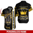 Personalized Name Lion December Guy Black And Yellow Hawaiian Shirt