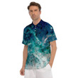 Blue Galaxy Space Men's Polo Shirts Gift For Men