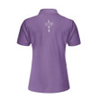 Golf Ball Texture With Roses Golf Short Sleeve Women Polo Shirt Purple Golfing Polo Shirt