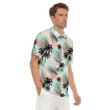 Pastel Palm Tree Hawaiian Print Men's Polo Shirts Gift For Men