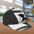 Personalized Dragon Net Bnw Background Custom Name Classic Baseball Cap
