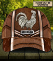 Chicken Brown Background Custom Name 3D Printed Classic Baseball Cap