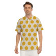 Yellow White Polka Dot Men's Polo Shirts Gift For Men