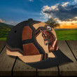 Sad Horse 3D Leatherette Background Classic Baseball Cap
