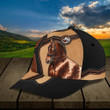 Sad Horse 3D Leatherette Background Classic Baseball Cap