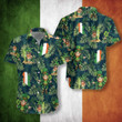 Irish People Proud Leprechaun Tropical Palm Leaves Pattern For Patrick's Day Hawaiian Shirt
