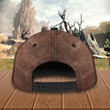Dragon Tooled Leather Brown Background Custom Name 3D Printed Classic Baseball Cap
