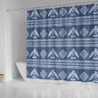Native American Eagle Pattern On Blue Background Print Shower Curtain Bathroom Decoration
