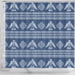 Native American Eagle Pattern On Blue Background Print Shower Curtain Bathroom Decoration