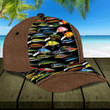 Fishing Brown Background 3D Printed Classic Baseball Cap
