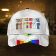LGBT Together We Rise For Pride Month White Background Classic Baseball Cap