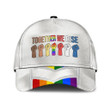 LGBT Together We Rise For Pride Month White Background Classic Baseball Cap