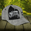 Cow Farmer Black And Gray Style Custom Name 3D Printed Classic Baseball Cap