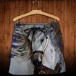 Printed White Horse With Accessories Painting Picture 3D T-Shirt