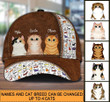 Cat Personalized Cute Cats Pattern Custom Name And Photo Classic Baseball Cap