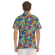 Colorful Valentine Heart Hippie Trippy Men's Polo Shirts Gift For Men