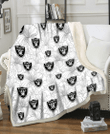 LVR Sketch Hibiscus White Background 3D Fleece Sherpa Blanket