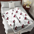 ARI Sketch Hibiscus White Background 3D Fleece Sherpa Blanket