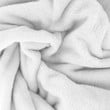 MIA White Big Hibiscus Black Background 3D Fleece Sherpa Blanket