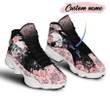Skull And Flower Air Jordan 13 Sneakers Shoes For Men And Women Air JD13 Shoes