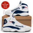 New England Patriots Custom Name Air Jordan 13 Sneakers Sport Shoes For Fans