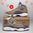 Personalized Baltimore Ravens American Football Team Sport Air Jordan 13 Shoes For Everyone