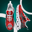Ohio State Buckeyes Red Max Soul Shoes Yezy Running Sneakers