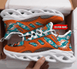 Miami Dolphins Custom Name Max Soul Shoes Yezy Running Sneakers