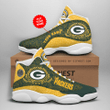 Personalized Shoes Green Bay Packer Customized Name Air Jordan 13 Shoes