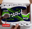 Custom Name Seattle Seahawks Max Soul Shoes Yezy Running Sneakers
