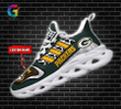 Green Bay Packers Custom Name Max Soul Shoes Yezy Running Sneakers