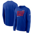 Buffalo Bills 2022 East Division Champions Locker Room Trophy Royal Long Sleeve T-Shirt