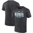 Los Angeles Chargers 2022 Playoffs Our Time Short Sleeve Charcoal T-shirt
