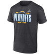 Los Angeles Chargers 2022 Playoffs Our Time Short Sleeve Charcoal T-shirt